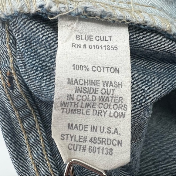 Blue Cult Side Slit Button Fly Pencil Jean Skirt Size 27 Women’s - Picture 4 of 6